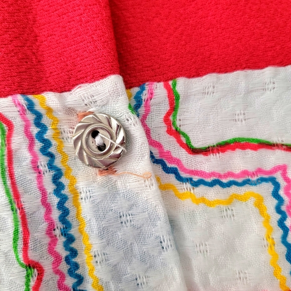 VINTAGE 70's FLORAL CANADIAN MADE BUTTON UP FLORAL SHORT SLEEVE, small - Picture 4 of 11